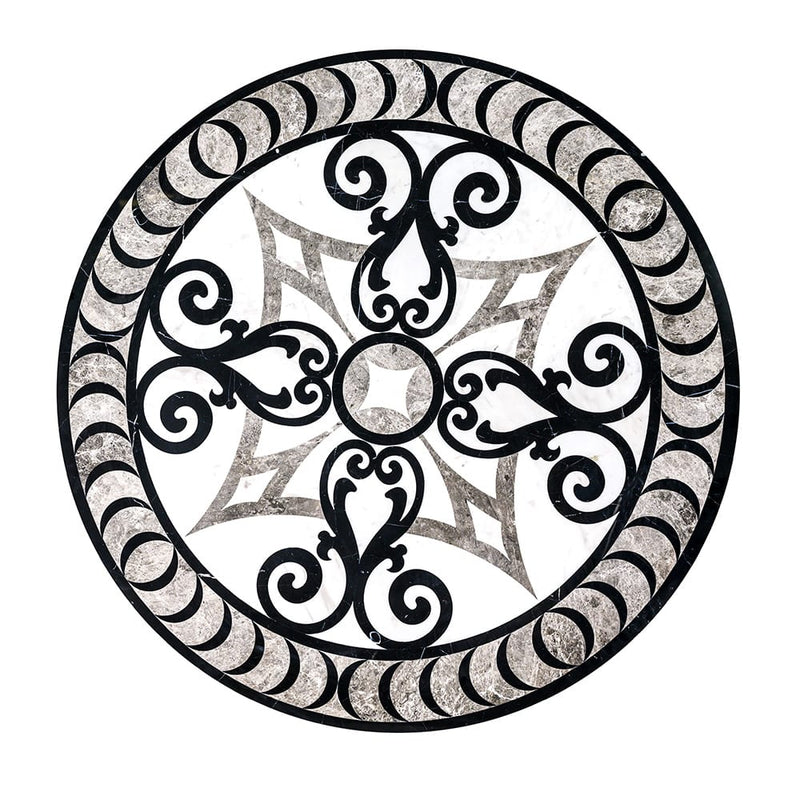 Galicia Multi Finish Round Marble Medallions 36x36 Marble Multi Finish 36x36 Medallions