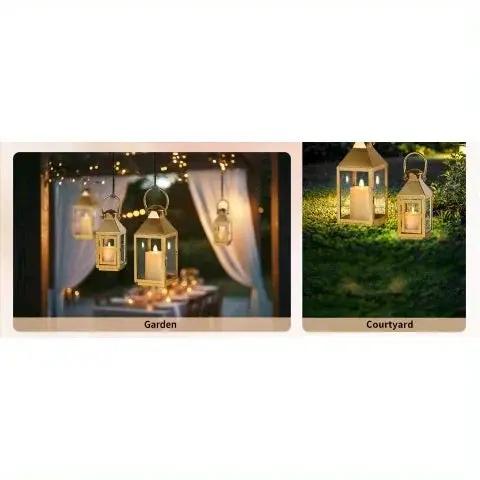 Garden Lantern - Metal Glass 22cm by House Of Avana