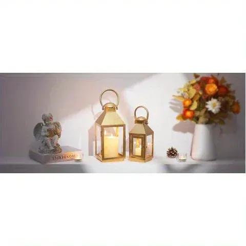 Garden Lantern - Metal Glass 22cm by House Of Avana