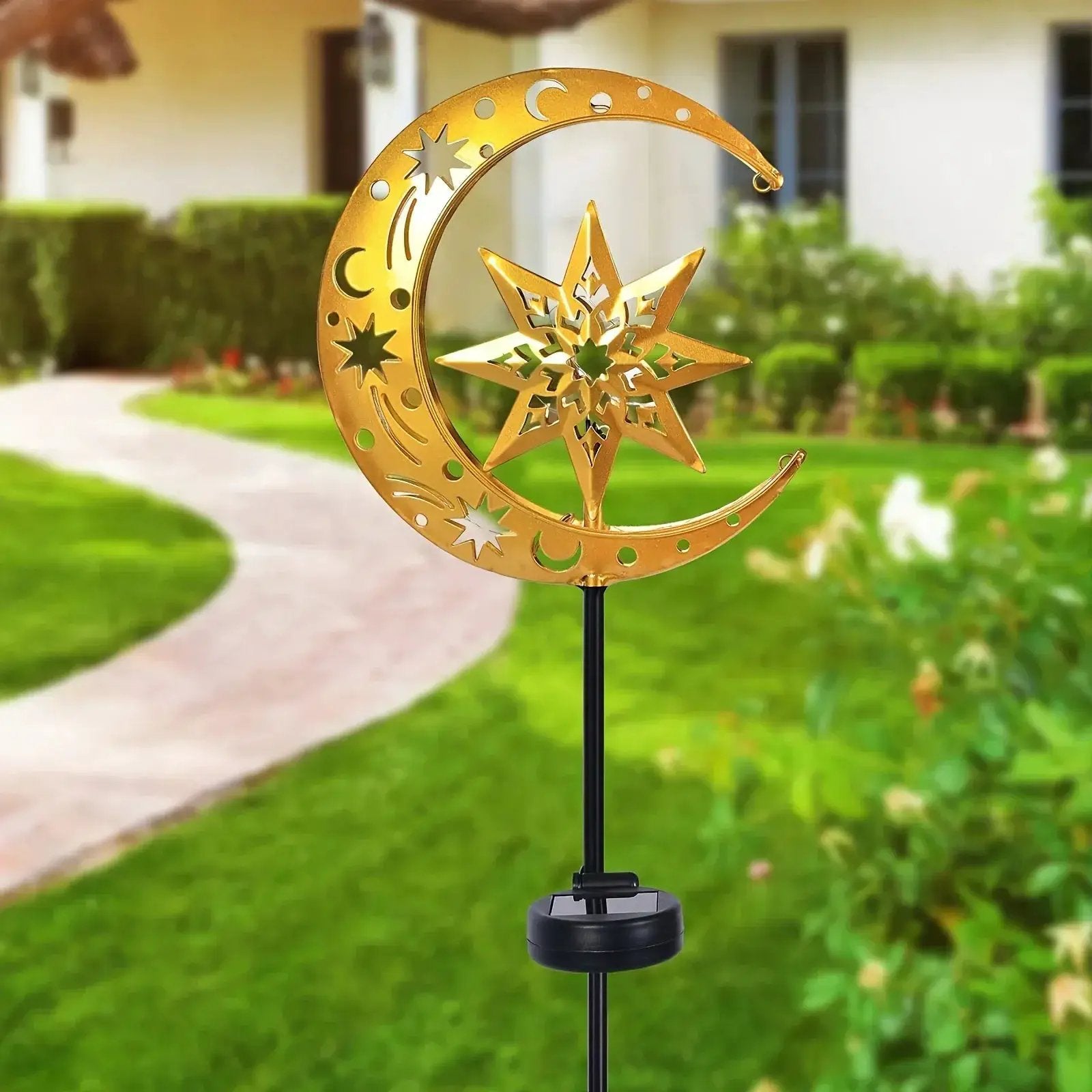 Garden Light - Solar Iron Statue by House Of Avana