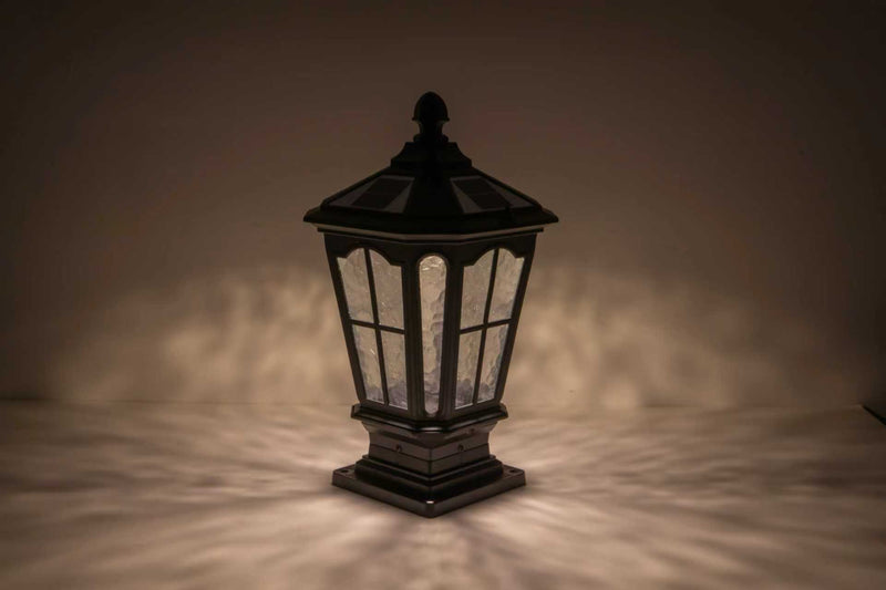Garden Post Light Black Aluminum Outdoor Column Light with Vintage European Design - Black, photo 10 of 10