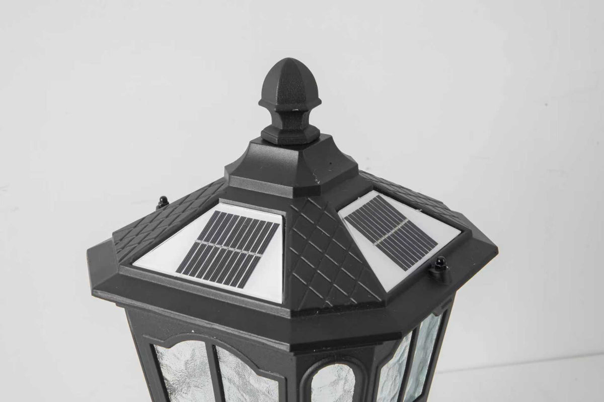 Garden Post Light Black Aluminum Outdoor Column Light with Vintage European Design - Black, photo 3 of 10