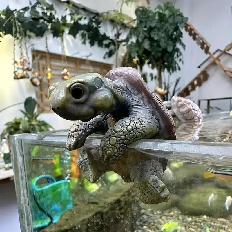 Garden Turtle Statue for Aquarium Decoration by House Of Avana