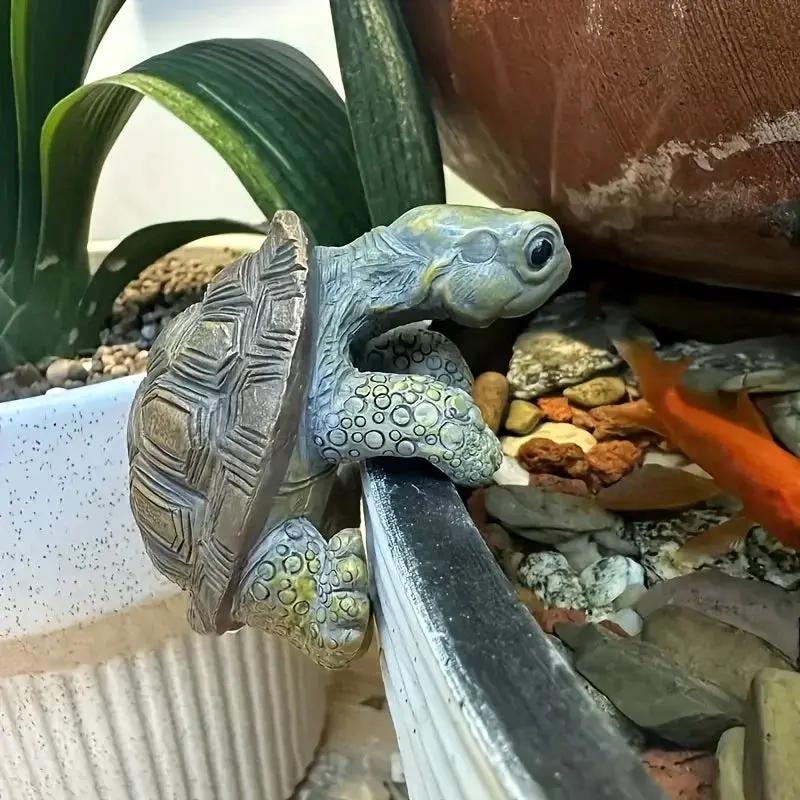Garden Turtle Statue for Aquarium Decoration by House Of Avana
