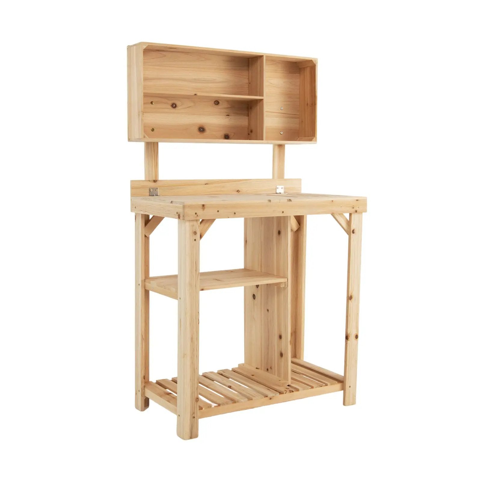 Garden Wooden Potting Table Workstation with Storage Shelf by DirectDeals