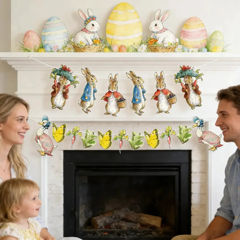 Garland - Decorative Colorful Bunny 6ft by House Of Avana