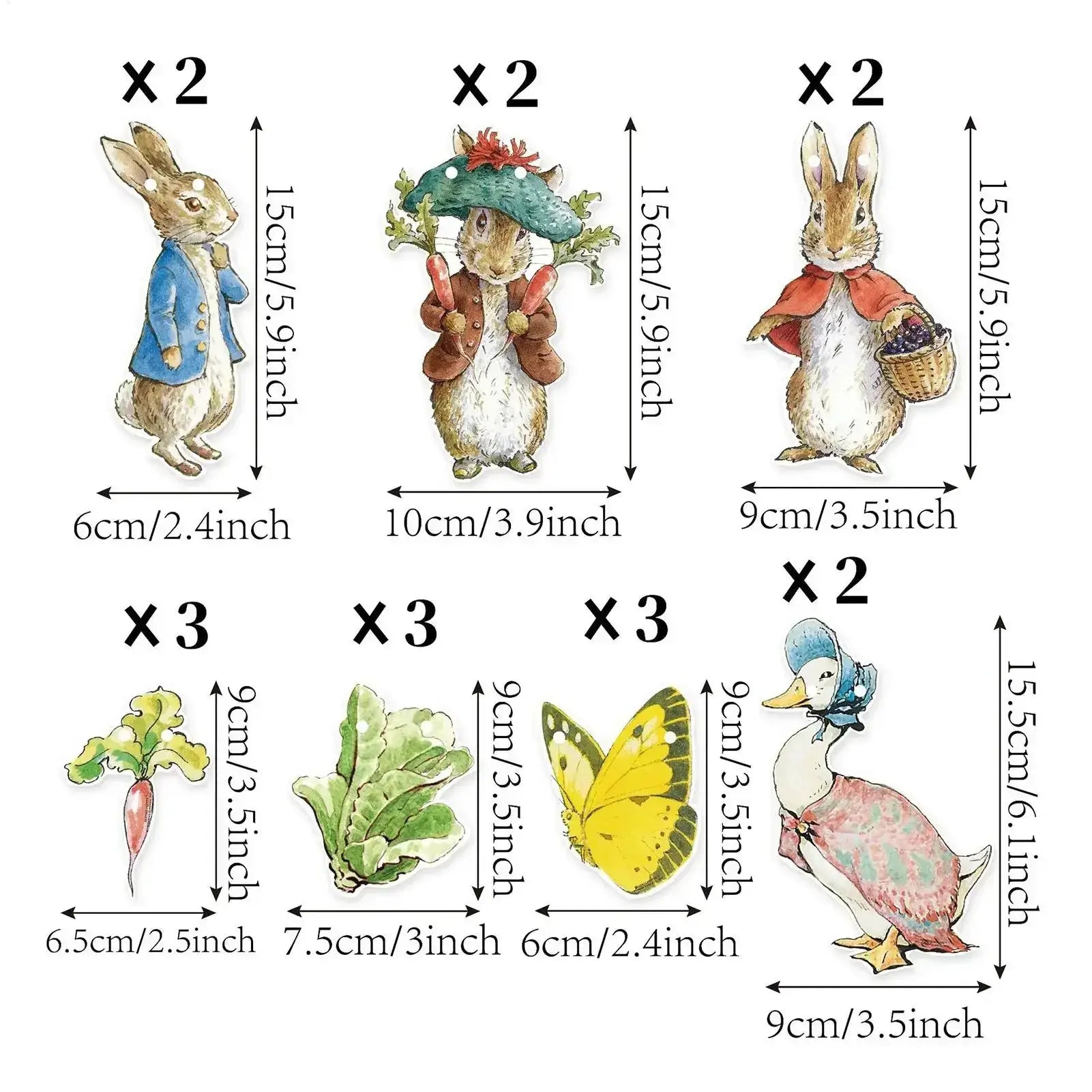 Garland - Decorative Colorful Bunny 6ft by House Of Avana