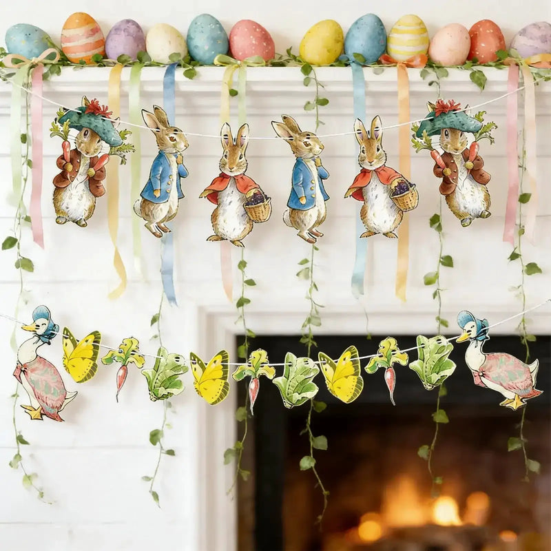 Garland - Decorative Colorful Bunny 6ft by House Of Avana