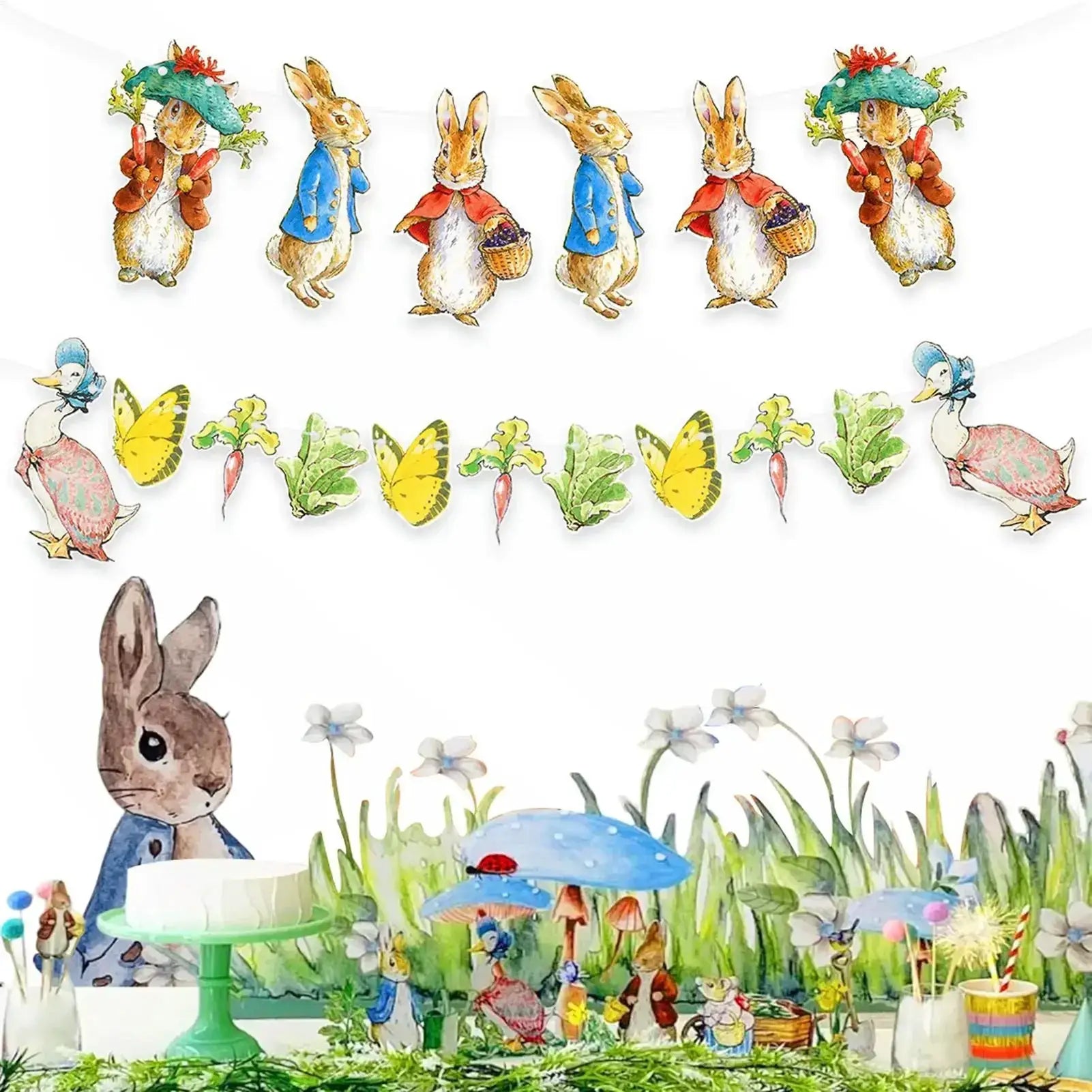 Garland - Decorative Colorful Bunny 6ft by House Of Avana