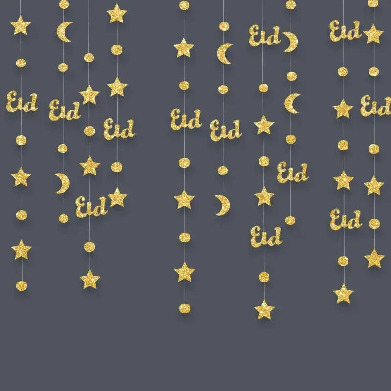 Garland - Glitter Gold Star Streamer by House Of Avana