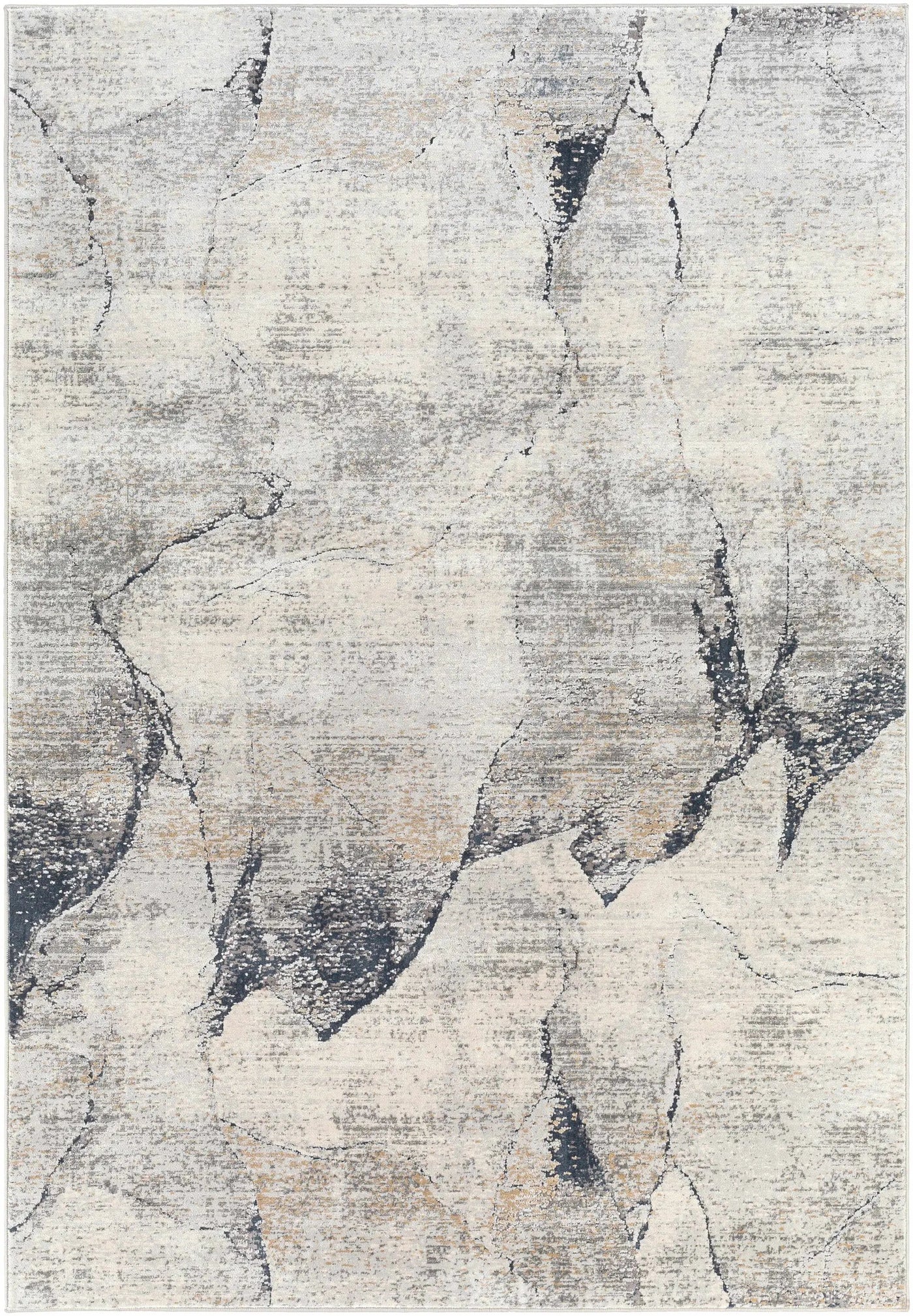Gasquet Gray Marble Textured Luxe Rug by Boutique Rugs