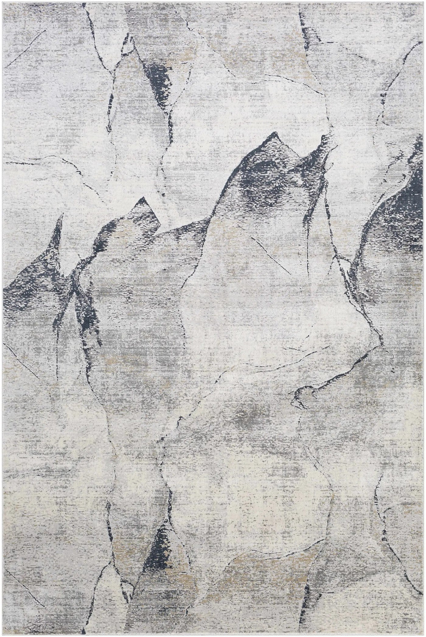 Gasquet Gray Marble Textured Luxe Rug by Boutique Rugs