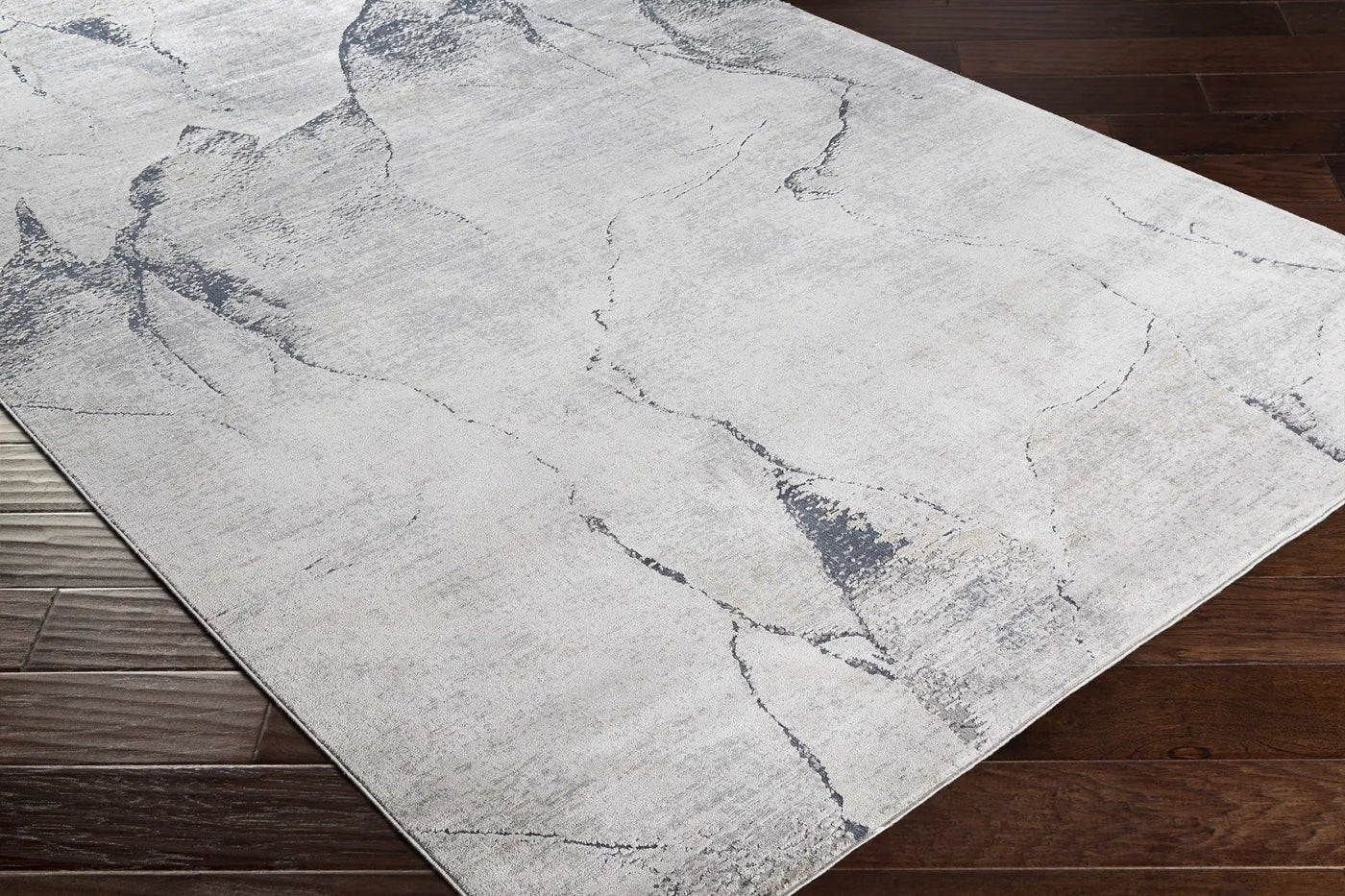 Gasquet Gray Marble Textured Luxe Rug by Boutique Rugs