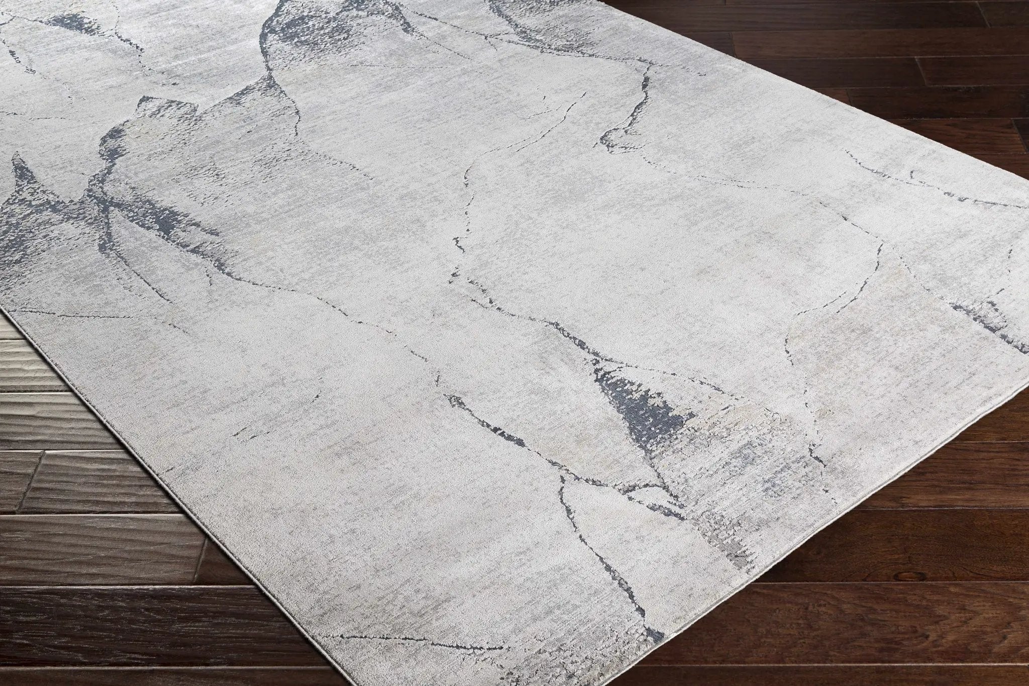 Gasquet Gray Marble Textured Luxe Rug by Boutique Rugs