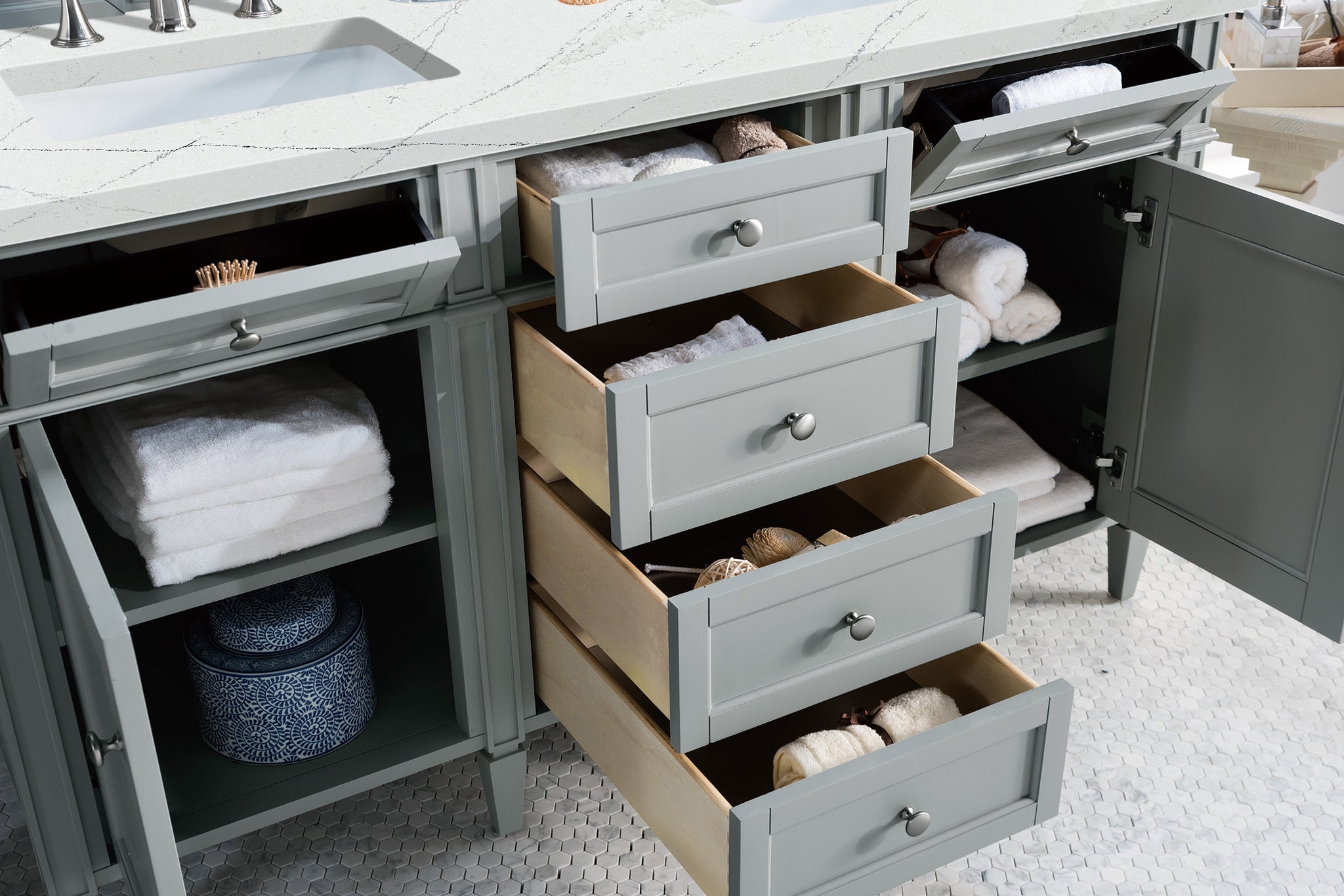 James Martin Brittany 60" Double Bathroom Vanity, Urban Gray by James Martin