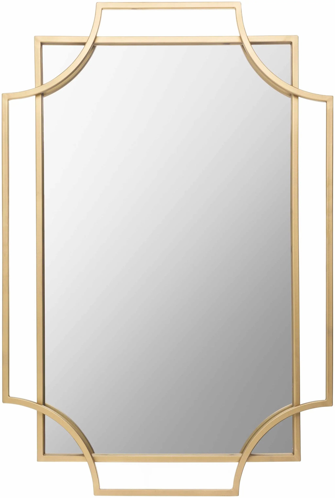 Golasecca Brass Frame Gold Mirror by Boutique Rugs