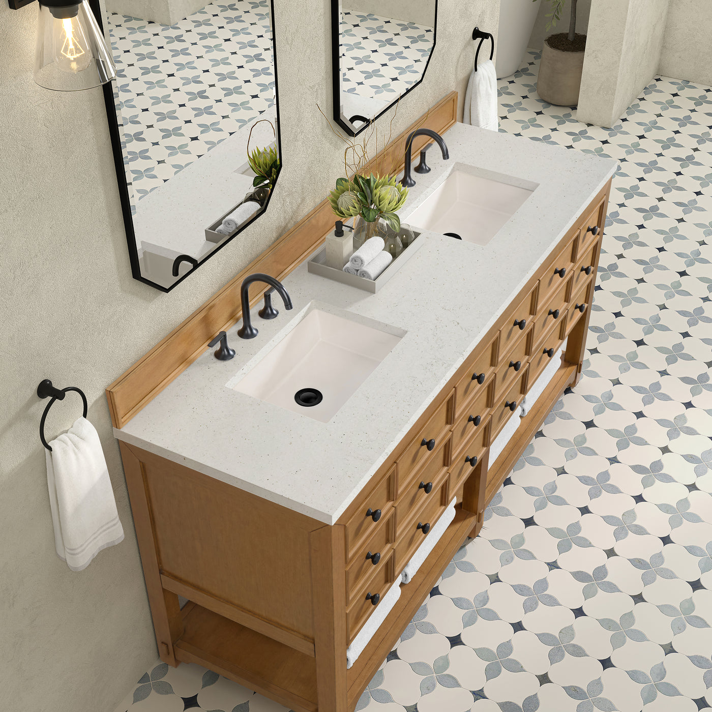 James Martin Malibu 72" Double Bathroom Vanity, Amber Birch, view 36