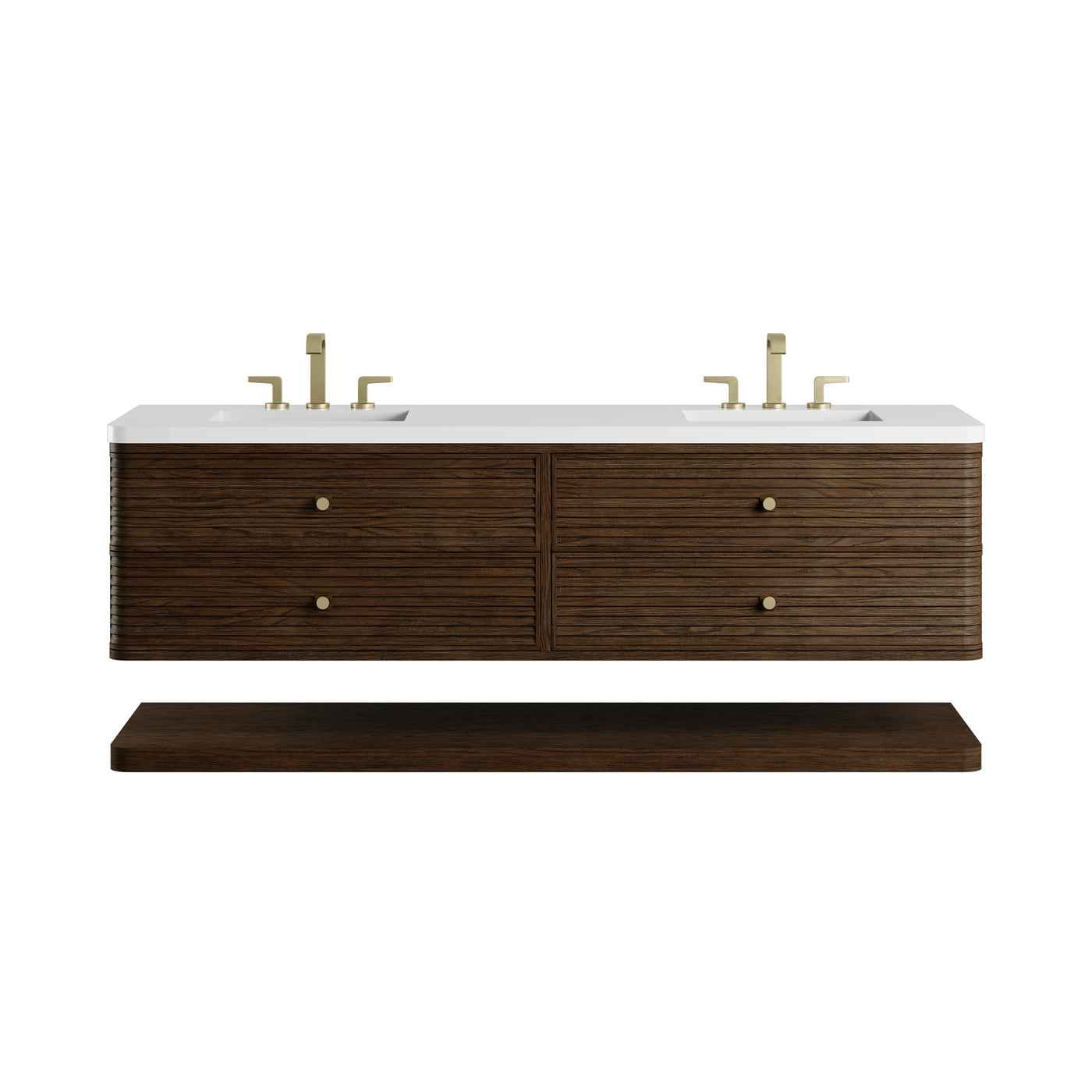 James Martin Allamari 72" Floating Double Bathroom Vanity, Sable by James Martin