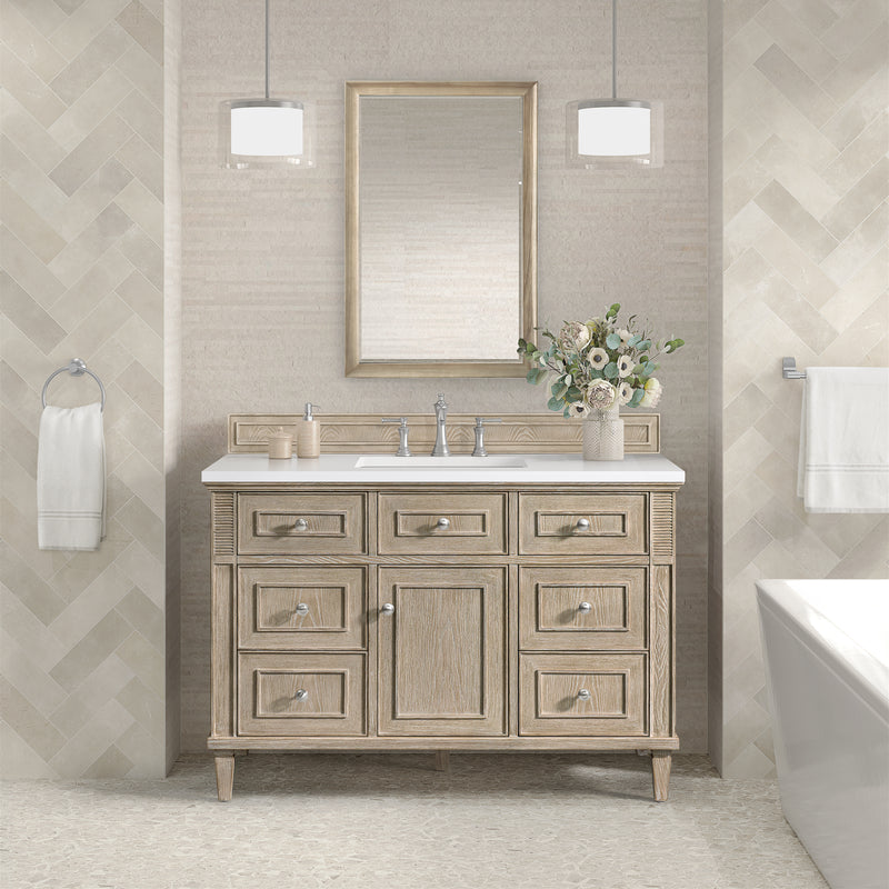 James Martin Glenbrooke 26" Mirror, Whitewashed Oak by James Martin