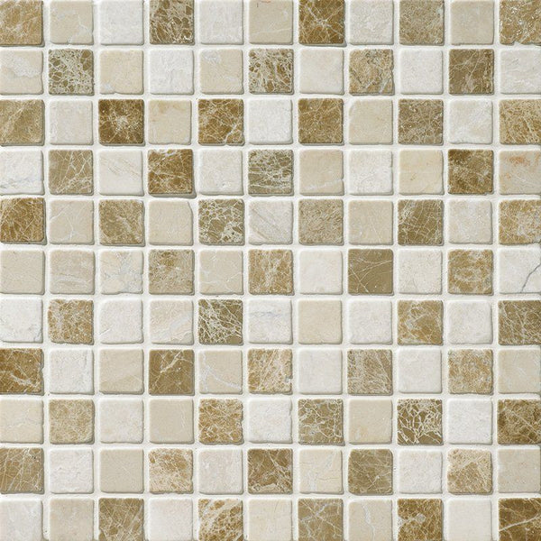 Geneve Tumbled 1x1 Marble Mosaics 12x12