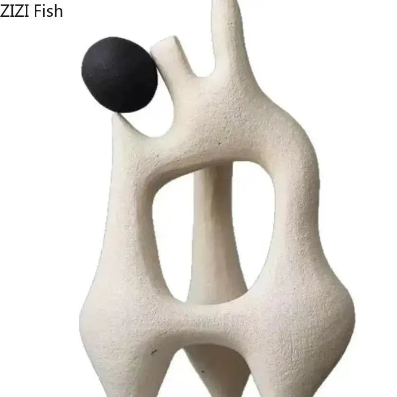 Modern Abstract Spiral Sculpture for Contemporary Table Decor by House Of Avana