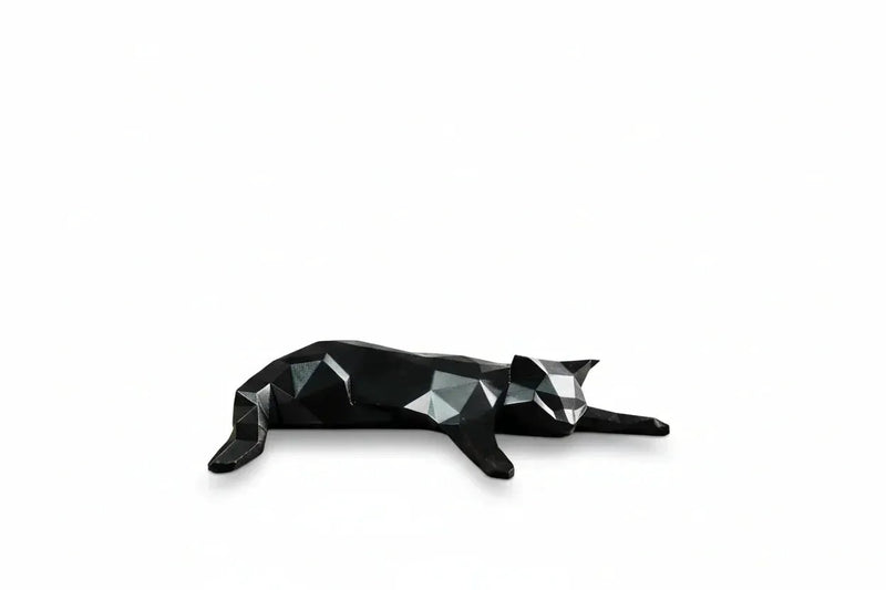 Geometric Lying Cat Figurine by House Of Avana