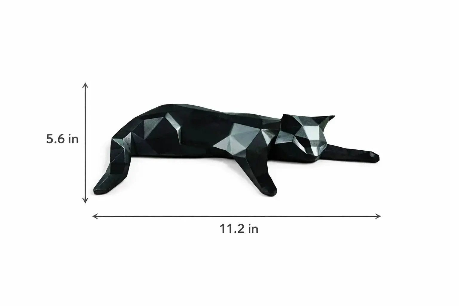 Geometric Lying Cat Figurine by House Of Avana