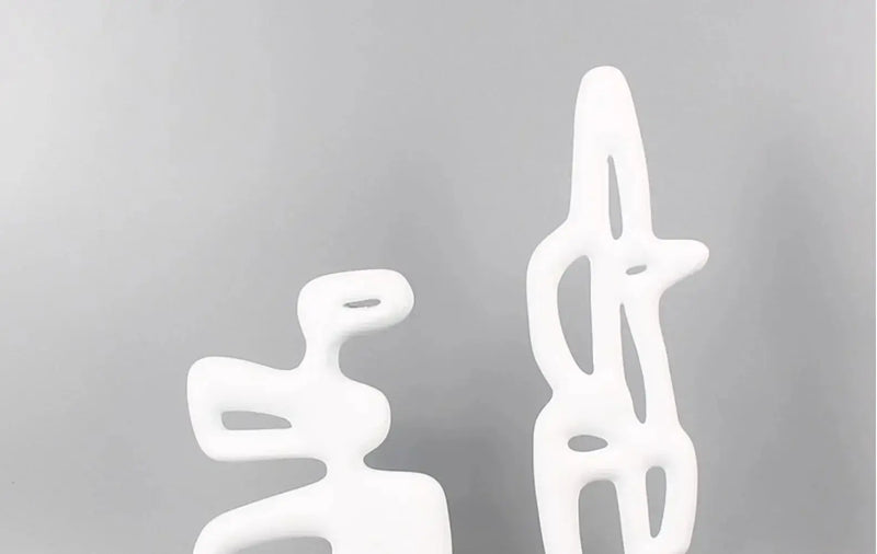 Modern Abstract Black Sculpture Statue for Contemporary Home Decor by House Of Avana