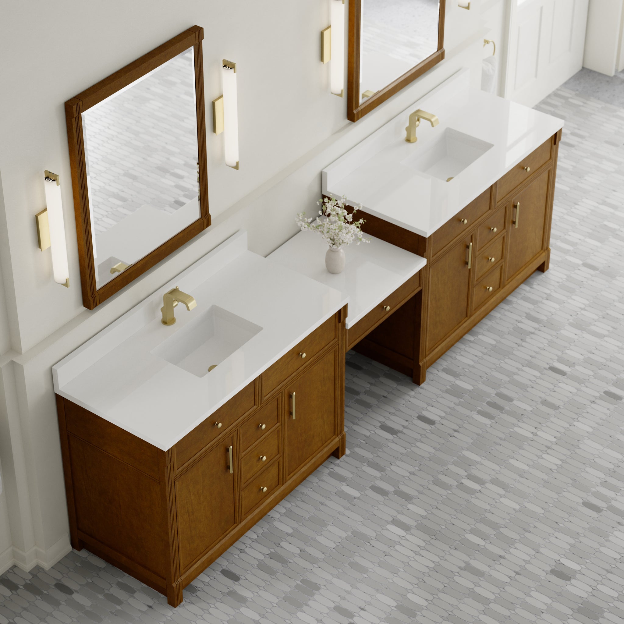 James Martin Bellshire 120" Single Bathroom Vanity, Honey Oak, view 6