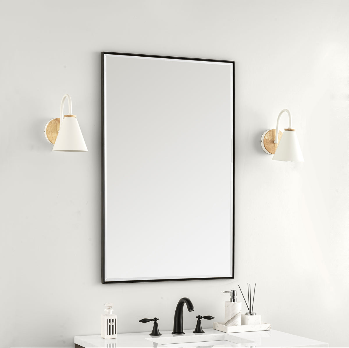 James Martin Rohe 26" Mirror, Matte Black, view 6