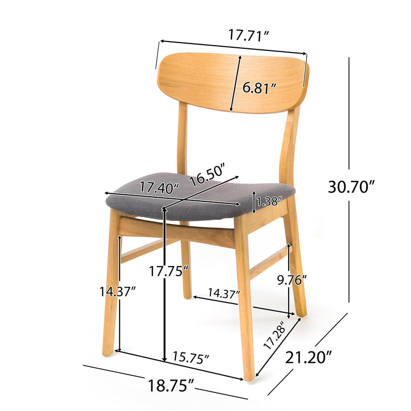 Upholstered Chenille Dining Chair Set of 2, photo 4 of 10