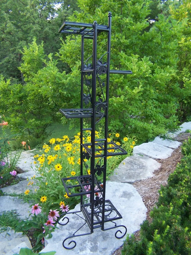 6-Tier Steel Black Plant Stand by Sharicks