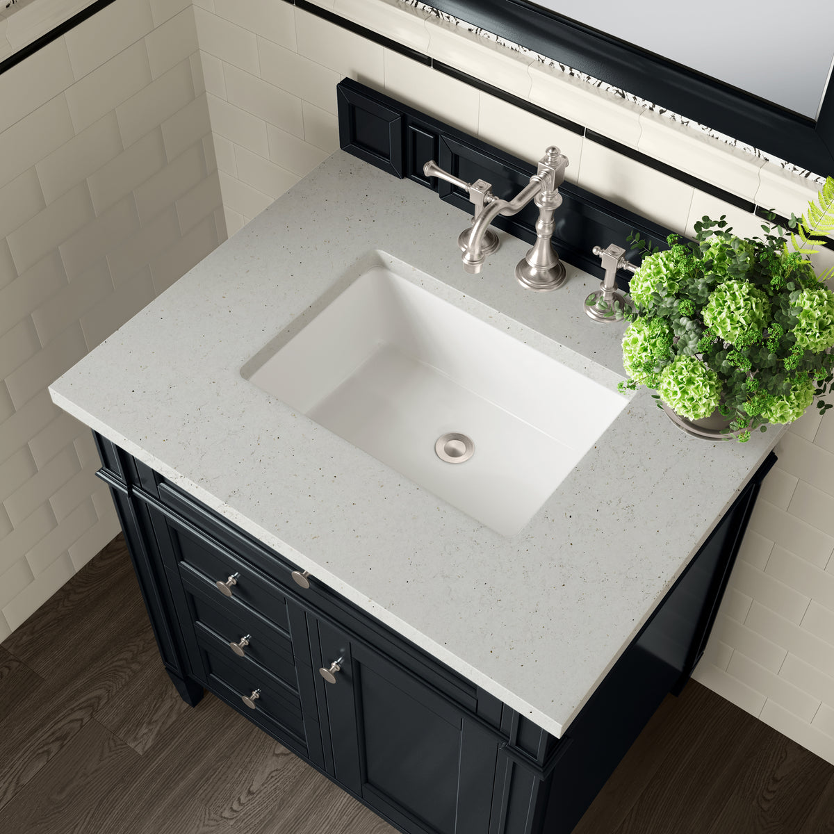James Martin Brittany 30" Single Bathroom Vanity, Black Onyx, view 20
