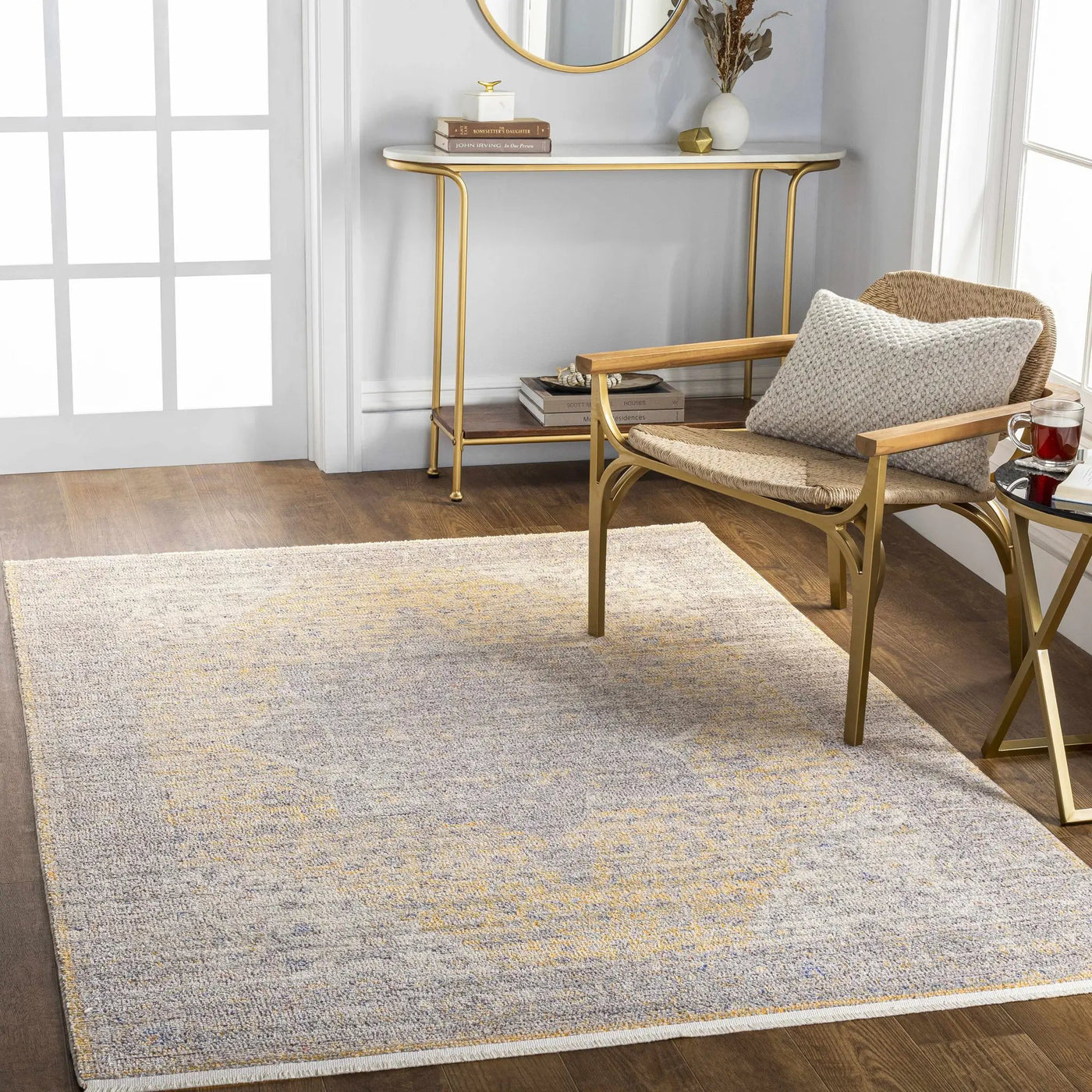 Misa Mustard & Gray Area Rug - Clearance by Boutique Rugs