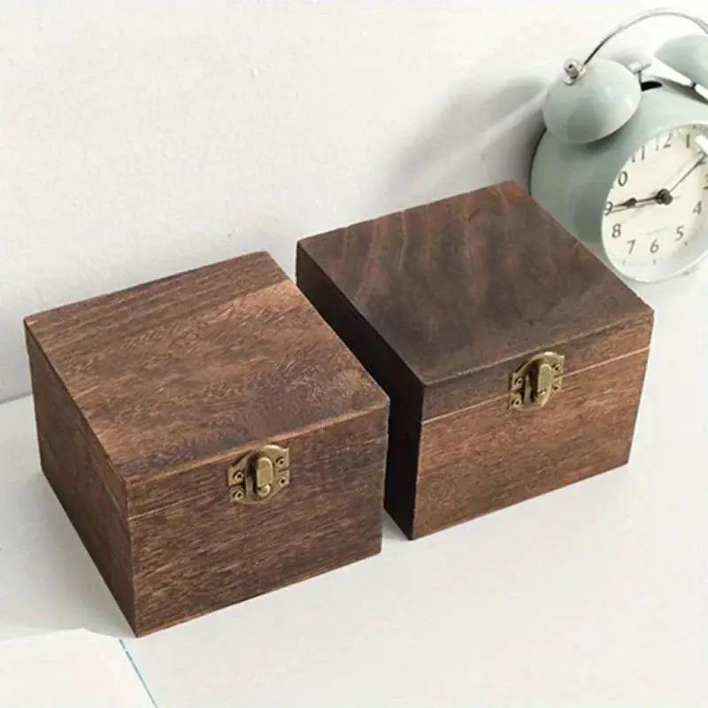 Gift Box - Vintage Wood Flip Lid by House Of Avana