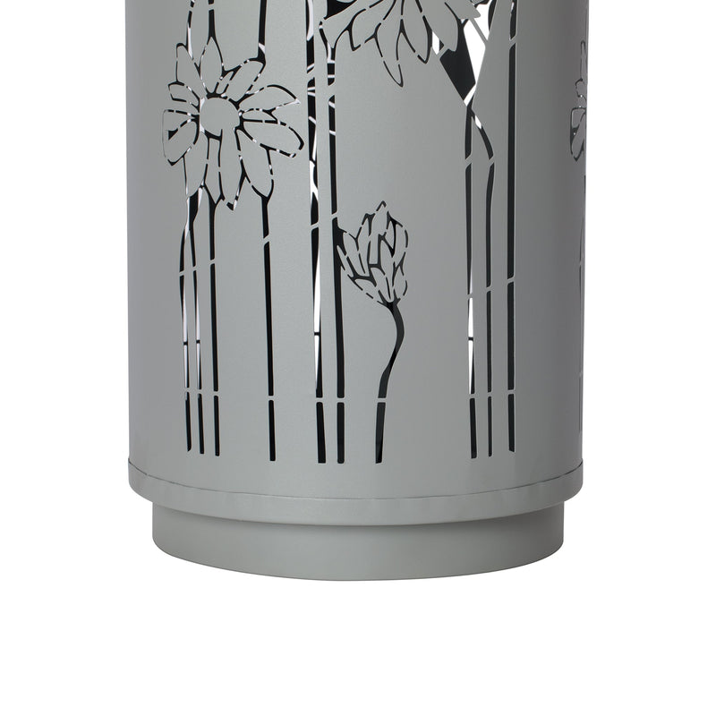 Metal Sphere Water Fountain Outdoor with LED, close-up of the surface