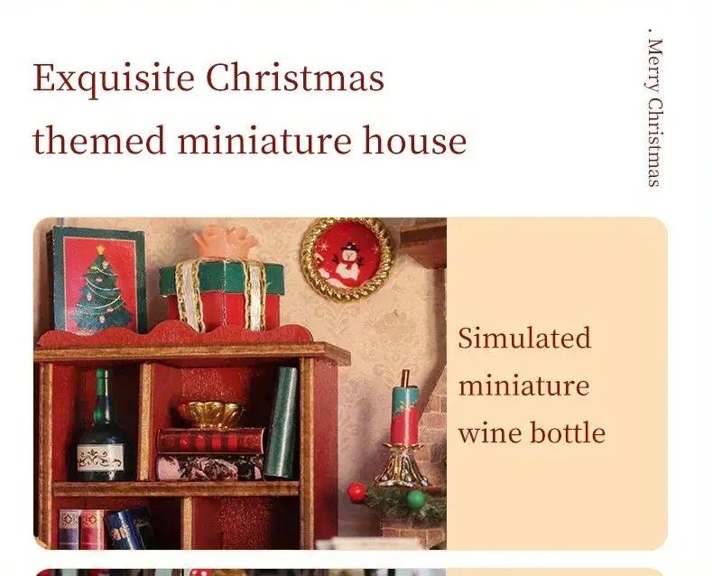 Gingerbread House Christmas Book Nook Kit with Wooden Details by House Of Avana