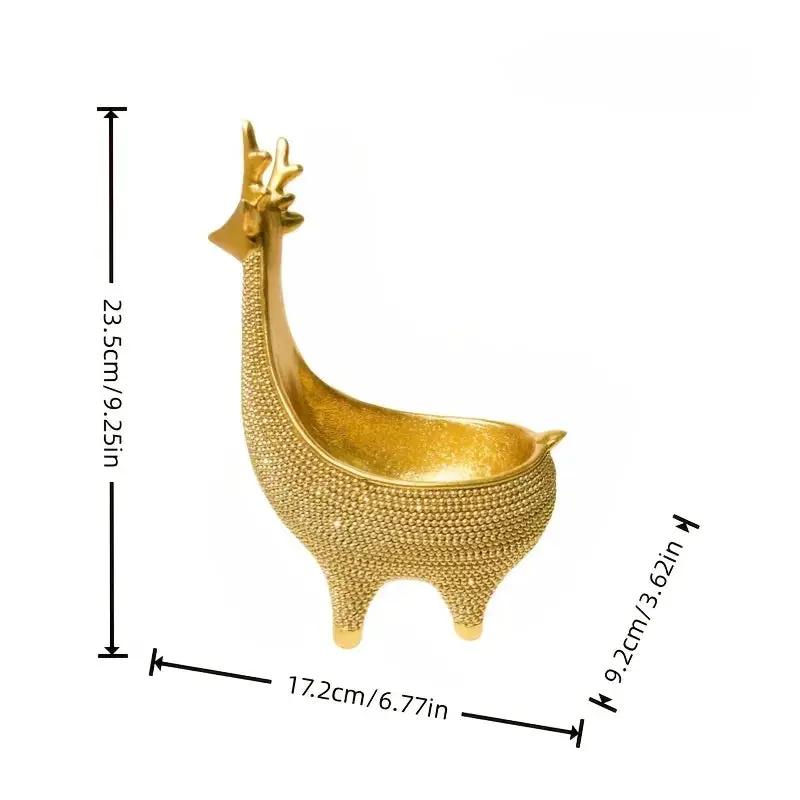Giraffe Figurine - Ornate Golden Beaded Statue by House Of Avana
