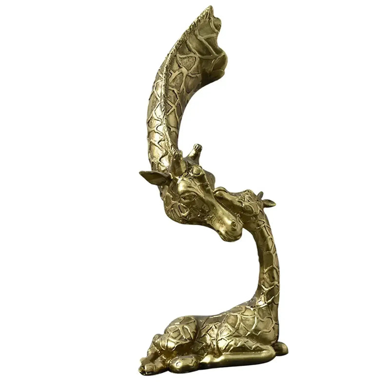 Luxury Mother & Baby Giraffe Statue Decorative Animal Sculpture by House Of Avana