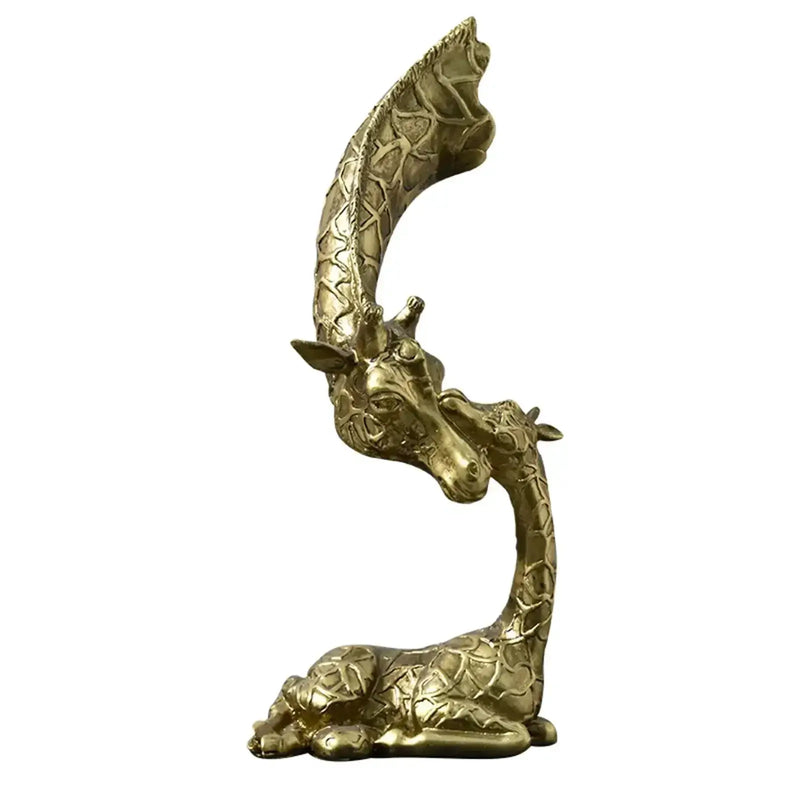 Luxury Mother & Baby Giraffe Statue Decorative Animal Sculpture by House Of Avana