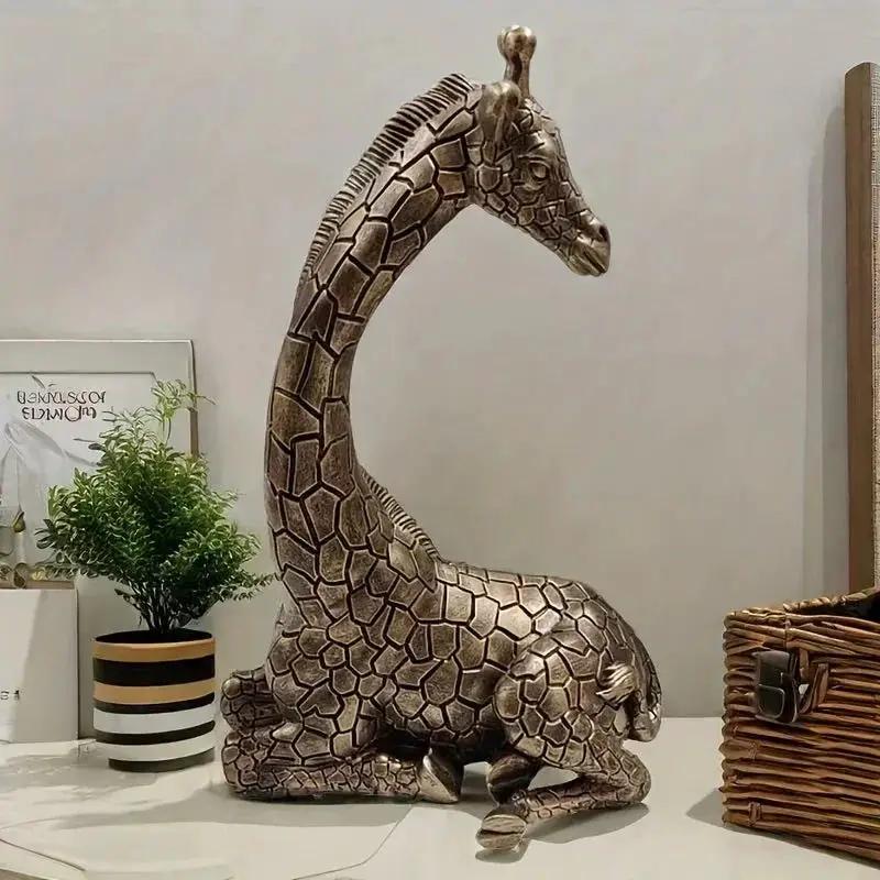 Giraffe Sculpture - Decorative Animal Figurine by House Of Avana