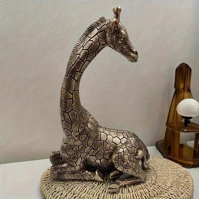 Giraffe Sculpture - Decorative Animal Figurine by House Of Avana