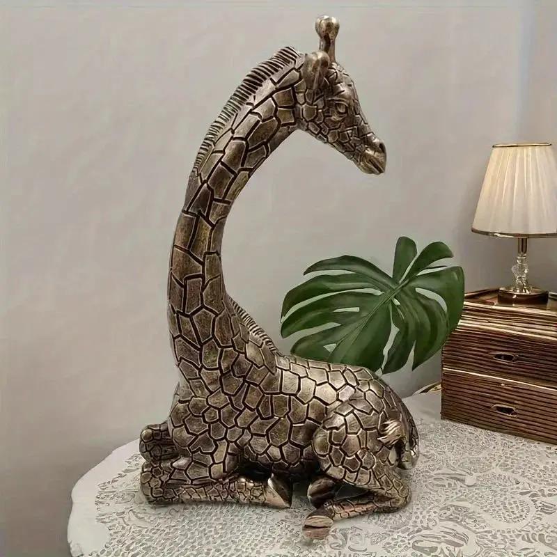 Giraffe Sculpture - Decorative Animal Figurine by House Of Avana