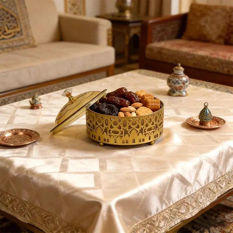 Glass Candy Jar - Golden Islamic Style by House Of Avana