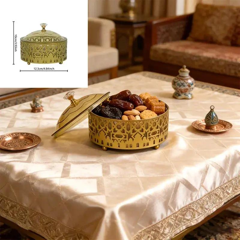 Glass Candy Jar - Golden Islamic Style by House Of Avana