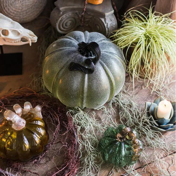 Glass Pumpkin Accents by RusticReach
