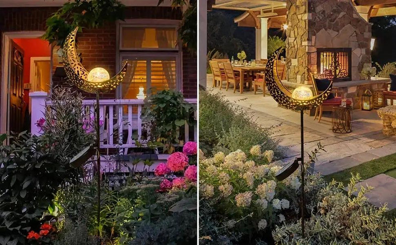 Glass Solar Garden Light - Cracked Sphere by House Of Avana