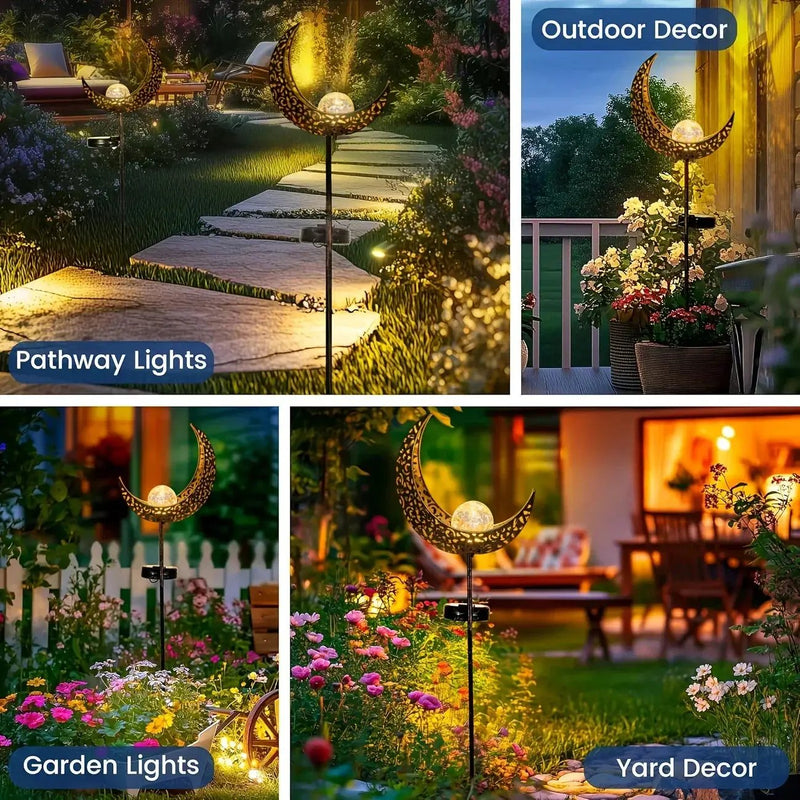 Glass Solar Garden Light - Cracked Sphere by House Of Avana