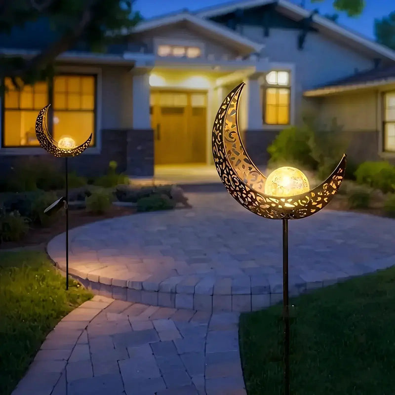 Glass Solar Garden Light - Cracked Sphere by House Of Avana