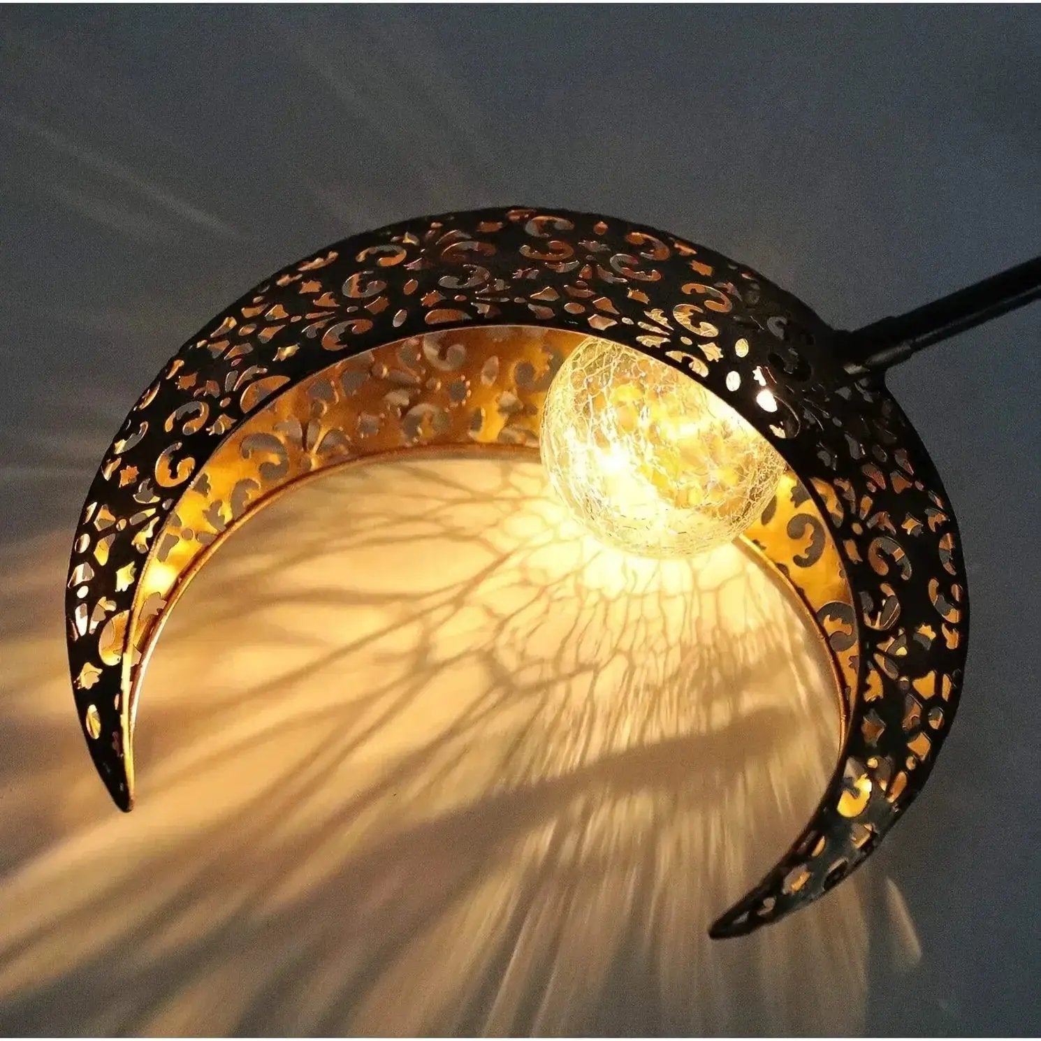 Glass Solar Garden Light - Cracked Sphere by House Of Avana